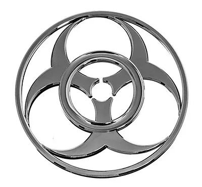 Cool 3-D Chrome Colored BIOHAZARD SYMBOL DECAL For Car Automobile Truck • $9.95