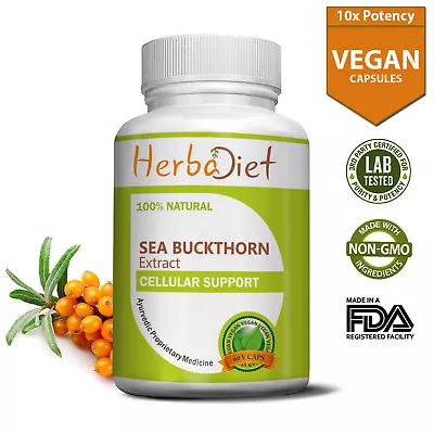 Sea Buckthorn 10:1 Extract Capsules Rich In Omega 7 Weight Loss Skin & Beauty • $38.49