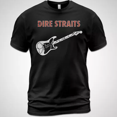 Cotton Unisex T-shirt Dire Straits Rock Music Shirt Mark Knopfler John Illsley • $17.95