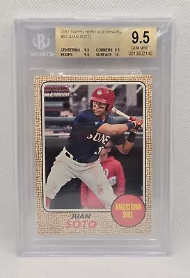 2017 1st Topps Heritage Minor League Edition Juan Soto Rookie #52 BGS 9.5 GEM RC • $29.99