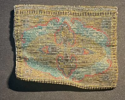 Steel Cut Micro Beaded Bag Purse French Antique Vintage Victorian Deco • $8.50