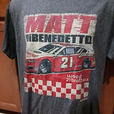 Wood Brothers Racing Large Matt Dibenedetto Ford Motorcraft T-shirt Shirt NASCAR • $19.95
