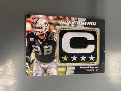$1 • Buy Richard Seymour 2012 Topps NFL Captain Patch Oakland Raiders C27