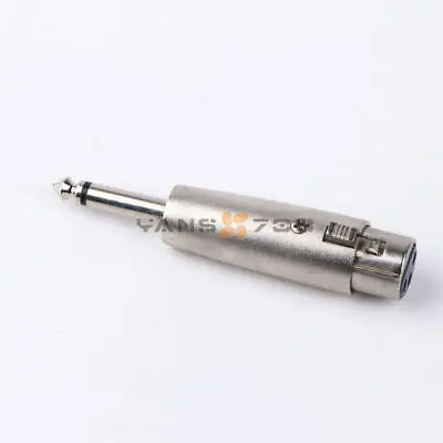 1PC XLR Female Adapter To 1/4  Single Track TRS Connector Brand NEW • £2.41