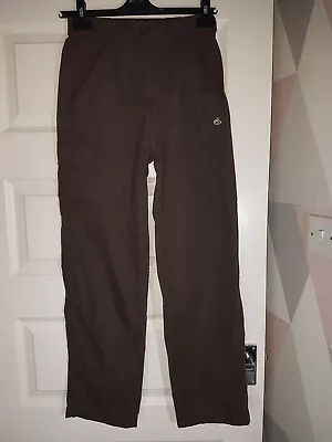 Craghoppers Brown Solarshield Walking Trousers Size 8 In Good Used Condition • £8.50