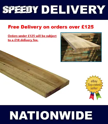 4x1 (100x22mm) & 6x1 (150x22mm) Treated Fencing Timber (Free Delivery Over £125) • £5.22