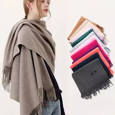 £4.58 • Buy Cashmere Scarf Wool Blend Shawl Ladies Soft Large Thick Warm Luxury Wrap Scarves