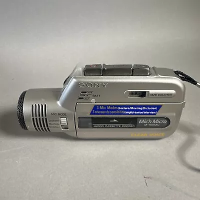 Sony Mic N Micro M-100MC Handheld Cassette Voice Recorder Tested Working • $25.99