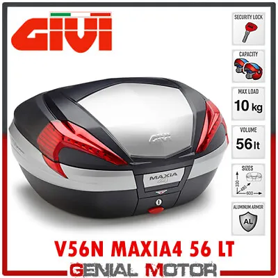 Top Case + Fixing Kit Givi V56N 56 Lt Suzuki Dl 650 V Strom 2005 05 • $329.63