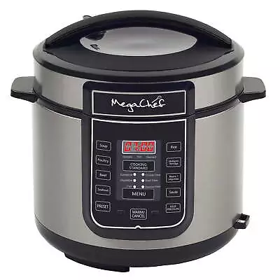 6 Quart Electric Pressure Cooker With 14 Pre-Set Multi-Function Features • $65.69