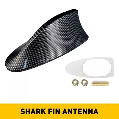 Shark Fin Roof Car Antenna Carbon Fiber Radio FM/AM Antena Radio Universal Screw • $11.99