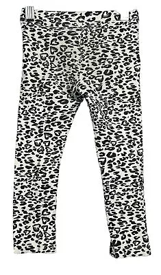 Old Navy Leggings Toddlers 4T  White Leapard Print 509 • $4.75