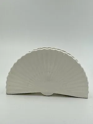 Vintage 1980s Ceramic Fan Shaped Napkin Holder Dasch Japan Retro Kitsch • $13