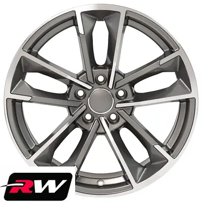 $10739 • Buy Audi Gunmetal Machine 18 Inch OE Replica Wheels Fits A3 A4 A6 A8 VW CC 5x112 +35