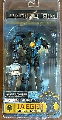 NECA Pacific Rim Jaeger Gipsy Danger Anchorage Attack Battle Damage Figure New • $27.89