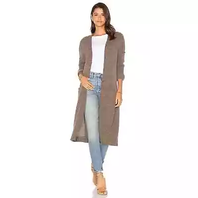 Three Dots Roxanne Long Cardigan Mink Size Small Taupe Grey Duster Sweater Coat • $40