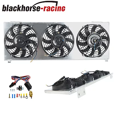 Aluminum Shroud+9 Fan+Relay Kit For Radiator 1991-2001 Jeep Cherokee XJ Comanche • $82.99