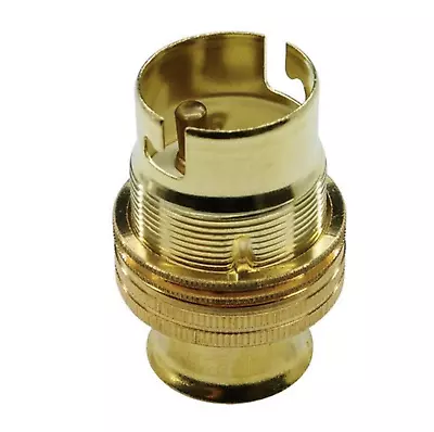 £8.99 • Buy Lamp Holder Unswitched Brass Lamp Holder BC B22 Bayonet Cap Made In The UK