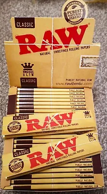 10 / 20 Rizla Silver / Blue / Natura Raw King Size Slim / Regular Rolling Papers • £17.99