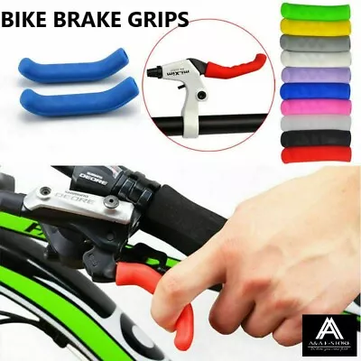£2.99 • Buy Bike Brake Lever Grips Pad Cycling Handle Bar Protector Bicycle Soft Cover BMX 
