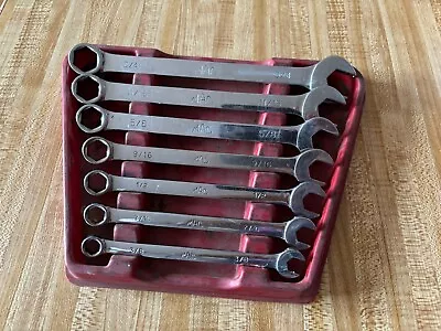 7-pc MAC Tools 6-Point SAE Combination Wrench Set W/ Tray • $135