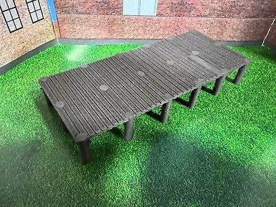 O Scale Large Dock With Pilings For Fishing Or Cargo Loading -6.5 X 3 In Section • $29.95