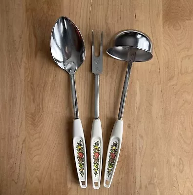 3 Vtg Foley Spice Of Life Utensils Fork Ladle Serving Spoon Chrome Plated USA • $18