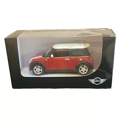 NIB Genuine BMW Mini Cooper S Pullback Red & White Diecast Toy Car 1:36 EAC • $19.95