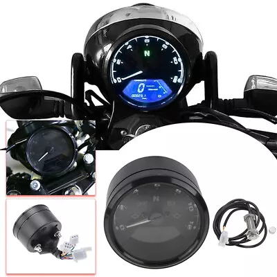 Digital Motorcycle Speedometer Tachometer Gauge Meter Universal Fit For Harley - • $39.99