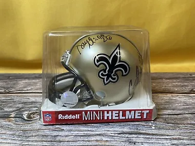 New Orleans Saints Signed Mini Helmet Signed By Deuce McAllister Michael Lewis • $120