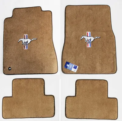 New! 2005-2009 Mustang CARPET  Floor Mats W/ Embroidered Pony Logo 4pc Tan • $159.90