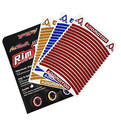 Addmotor Reflective Rim Tape Stickers Stripes Decals Suit For 20'' Bike Wheel US • $11.67