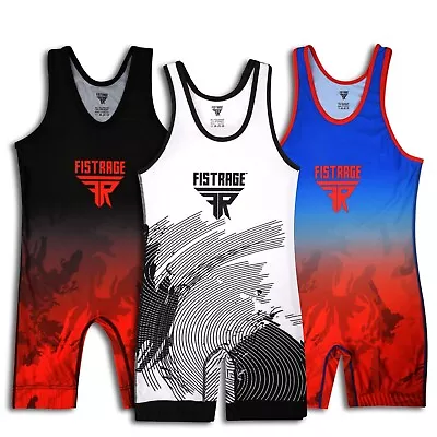 FISTRAGE Wrestling Singlet Sublimated For Kids • $24.99