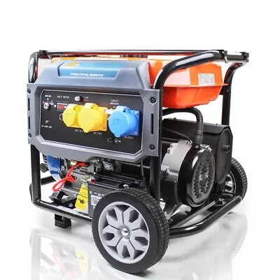 P1 Petrol Site Generator 7.9kW / 9.8kVA  Recoil & Electric Start | P10000LE • £759.99