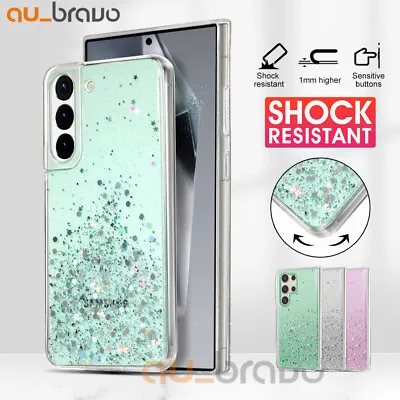 Bling Shockproof Soft Slim Clear Case Cover For Samsung S24 S23 S22 Ultra S20 FE • $9.20
