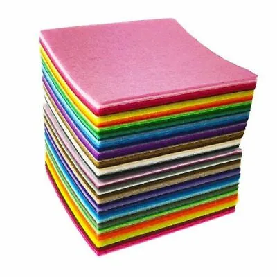 Acrylic Fabric Felt Rectangle Sheet For DIY Craft Various Colours A4 Size 10 Pcs • £3.99