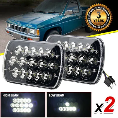 $34.99 • Buy 2PK 5x7 7x6'' LED Headlights Hi-Lo Sealed Beam For Nissan Pickup Hardbody D21 NX
