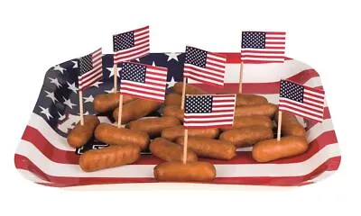 24 Usa American Flag Party Picks Cocktail Sticks • £2.99