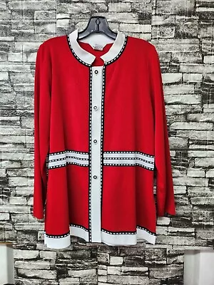 Exclusively Misook Womens Red Cardigan Sweater Medium • $40