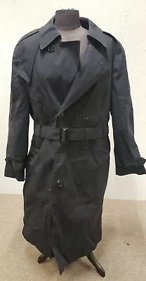 Military Issue Black Trench Coat Military NO Liner 8405-01-308-8696 40R • $19.99