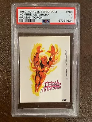 $69 • Buy 1980 Marvel Terrabusi Spanish #260 Hombre Antorcha Human Torch PSA 5 Pop 2, 6 Hi