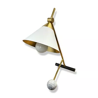 $825 Visual Comfort White Gold Cleo Table Lamp By Kelly Wearstler • $263.98