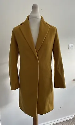 Women's Mustard New Look Overcoat Size 12 Good Condition • $7.57