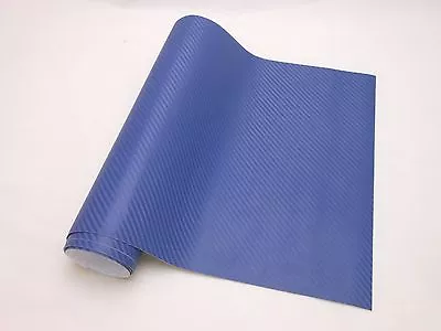 3D BLUE Carbon Fiber Vinyl Vehicle Wrapping Sticker Sheet AIR FREE • $9.95