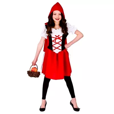 Child LITTLE RED RIDING HOOD Fancy Dress Costume Girls Book Week Ages 3-13 • £9.45