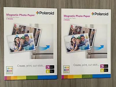 £4.95 • Buy Polaroid A4 Creative Magnetic Printer White Photo Paper 4 Sheets Instant Dry