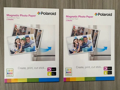 £4.95 • Buy Polaroid A4 Creative Magnetic Printer White Photo Paper 4 Sheets Instant Dry