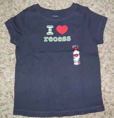 GYMBOREE  Prep School  I Heart Recess Embroidered Top Size 4~ NEW! • $14.95