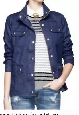 J.Crew Relaxed Boyfriend Field Jacket Navy Size Small NEW With TAGS • $52