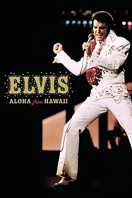 1973 Elvis Aloha From Hawaii Movie Poster Print Elvis Presley Tom Parker 🎙⭐👑🍿 • $7.87